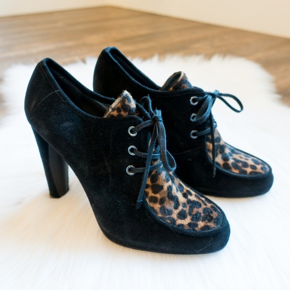 Stuart Weitzman Leopard Suede Booties - Picture 3 of 5